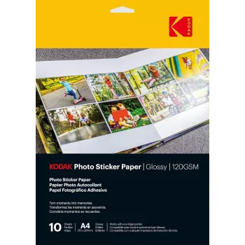 Kodak fotostickerský papír lesklý 120gsm A4 10 listů (3510645)