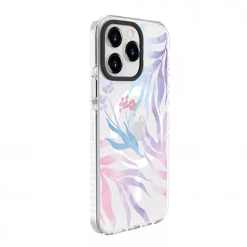 Pouzdro Evelatus pro Apple iPhone 15 Pro PC+TPU s MagSafe – vlastní květinový potisk
