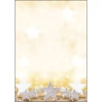 Vánoční edice papíru Sigel se třpytivými hvězdami - A4 (210 x 297 mm) - 90 g/m² - 100 listů (DP029)