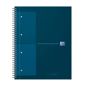 Oxford International Collegeblock Notebook, DIN A4+, Squared, Hardcover, Spiral Bound, 80 Sheets, 1 Piece 400191243