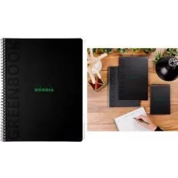 Zápisník RHODIA Greenbook College A4+ kostkovaný černý recyklovaný 80 listů 119932C