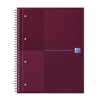 Oxford International Collegeblock Notebook, DIN A4+, Lined, Hardcover Cover, Spiral Bound, 80 Sheets, 1 Piece 400194459