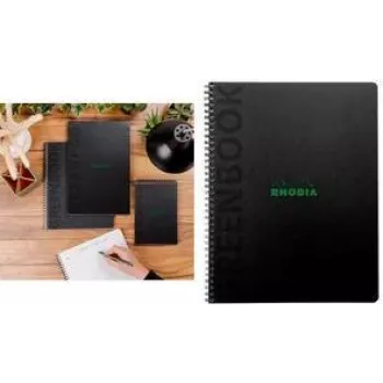 Rhodia Greenbook College blok A5+ čtverečkovaný černý 119934C