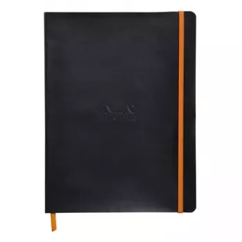 RHODIA RHODIARAMA zápisník B5 linkovaný černý umělá kůže 80 listů 117502C