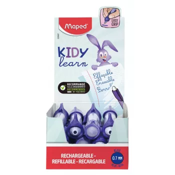Mazatelné kuličkové pero Maped KIDY Learn králík 0,7 mm modré, stojan 12 ks 229601
