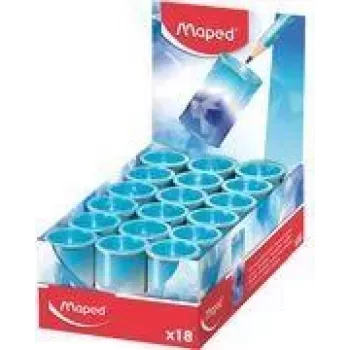 Kovové ořezávátko na tužky Maped ARCTIC s nádobkou na hobliny, display box 18 ks 046025