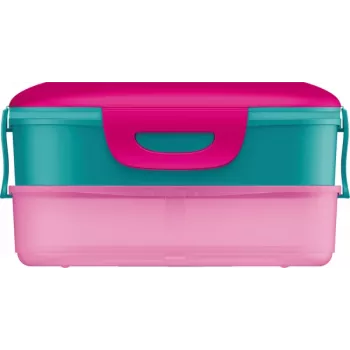 Maped PICNIK Kids Concept Barbie 3-in-1 Lunch Box, 1.4 L, 2 Compartments + Snack Box, Pink/Multi-colour 871097