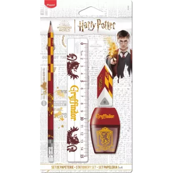 Psací sada Maped Harry Potter Gryffindor, 4 díly, blistr (981880)