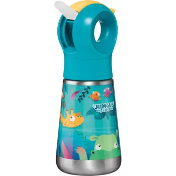 Termoska Maped PICNIK Jungle Fever, 350 ml, nerezová ocel, tyrkysová, s brčkem