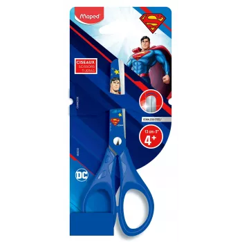 Dětské nůžky Maped Superman, kulatá špička, 130 mm, modré 464233