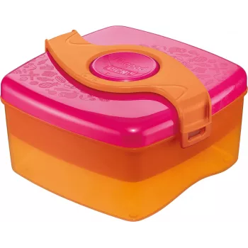 Maped PICNIK ORIGINS Lunch Box 1.4L Pink/Orange with 2 Compartments and Removable Container 870107