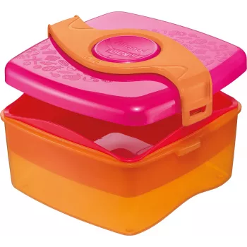 Maped PICNIK ORIGINS Lunch Box 1.4L Pink/Orange with 2 Compartments and Removable Container 870107