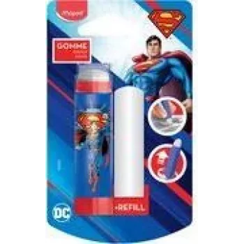 Plastová guma Maped Superman s náplní, vysouvací ve stylu rtěnky, blistr 152033
