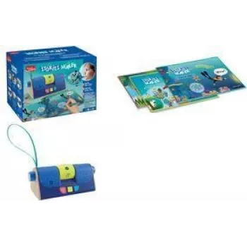 Maped Creativ Stories Maker - Interactive Storytelling Device, Record and Play Personalized Audio Stories, Includes 10 Character and 10 Setting Cards, Battery Operated, Multi-color (907078)