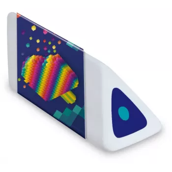 Guma Maped Pyramide PIXEL PARTY, bílá, bez ftalátů a PVC, trojúhelníkový průřez, 24 ks vystavovací box 119523