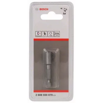 Nástavec na ráčnu Bosch 1/4 inch 7 mm šestihranný, délka 50 mm, chrom-vanadiová ocel 2608550070