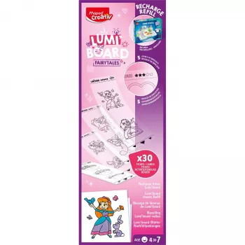 Maped Creativ Princess Refill Pack for LUMI BOARD LED Light Tables, 20 Tracing Sheets 907096