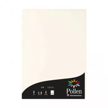 Clairefontaine Pollen A4 Natural White 120gsm Paper – 25 Sheets 56000C