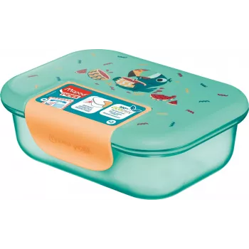 Svačinová krabička Maped PICNIK Lunchbox TUKAN, plast, 0,9 l, víko se silikonovým těsněním, klipový uzávěr - 1 ks (874103)