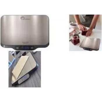 Dobíjecí digitální kuchyňská váha Little Balance LB 8705 c-Parfait s USB-C, 5 kg, přesnost 1 g, bez baterie, LCD