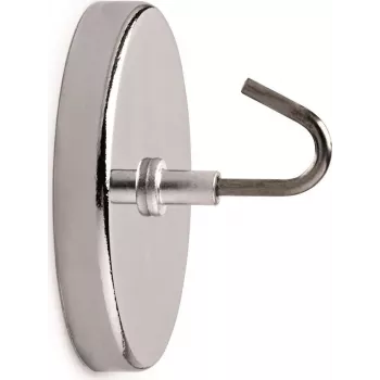 Magnetický hák MAUL s velkým hákem, interiér, nerezová ocel a ocel, průměr 52 mm, univerzální hák, na dlaždice a kov 61555-96