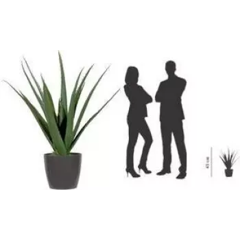 Umělá aloe vera PAPERFLOW, 450 mm, polyethylenové listy, plastový stonek, zelená, 1 ks (PAALOE45)