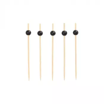 Špízy na finger food PAPSTAR Black Pearl, 125 mm, bambus, 200 ks 11300