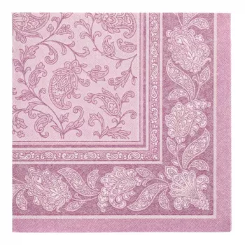 Ubrousky PAPSTAR ROYAL Collection Ornaments, fialové, 4vrstvé, 400 x 400 mm, sklad 1/4, 50 ks 37025
