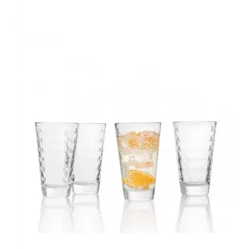 Sada sklenic Esmeyer Leonardo OPTIC, 300 ml, vnitřní reliéfní dekor, kónické, výška 130 mm, 6 ks 410-749