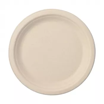 Talíř PAPSTAR Pure z cukrové třtiny, kulatý, 230 mm, 50 ks, kompostovatelný, vhodný do mikrovlnné trouby 89866