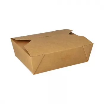 Jednorázová nádoba na potraviny Papstar 87611 z kartonu s PLA povlakem, hnědá, 1000 ml (100 ks)