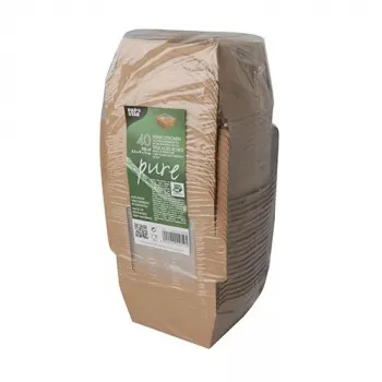 Jednorázová nádoba na potraviny Papstar 87250 z kartonu s PLA povlakem, hnědá, 750 ml, 50 ks