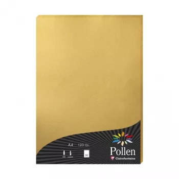 Clairefontaine Pollen A4 Gold 120gsm Paper - 25 Sheets 4200C
