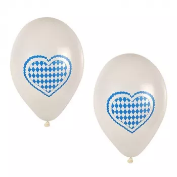 Latexový balónek PAPSTAR bavorský modrobílý, průměr 250 mm, 1 ks 81949