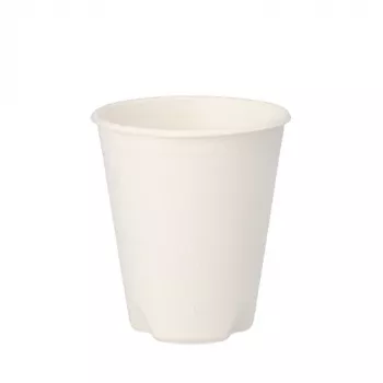 Kelímek PAPSTAR pure z cukrové třtiny 0,2 l, bílý, balení 12 ks, kompostovatelný a vhodný do mikrovlnné trouby 89853