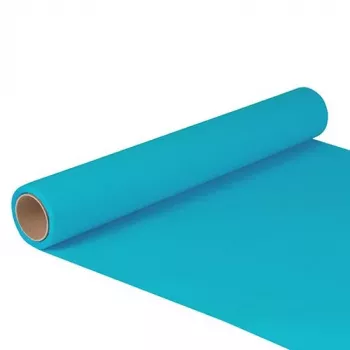 Papstar 82210 Turquoise Paper Table Runner Roll, 400 mm x 5 m, Rectangular