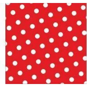 Papírové ubrousky PAPSTAR Dots, 330 x 330 mm, červené, 3vrstvé, sklad 1/4, 20 ks 82756