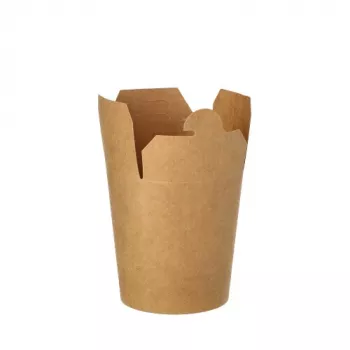 PAPSTAR pure čtvercová snack box 230 ml, hnědý, FSC certifikovaný karton z prvotních vláken, biopotah, 1 ks 87268