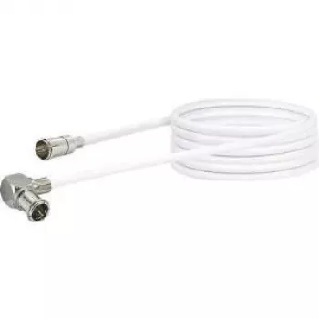 Koaxiální kabel Schwaiger MiniD@t F-Quick M/M 3 m, bílý MMC30052
