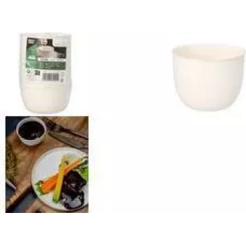 Mísy z cukrové třtiny PAPSTAR pure Evidence kulaté 175 ml Ø 7,2 cm bílé 10 ks (89993)