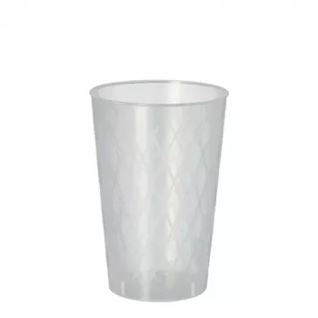 Opakovaně použitelný kelímek PAPSTAR, 0,25 l, transparentní, balení 40 ks, průměr 70 mm, výška 105 mm, vhodný do myčky (89820)