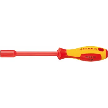 Šroubovák s nástrčným klíčem KNIPEX 98 03 13, 13 mm šestihranná nástrčka, chrom-vanadiová ocel, 235 mm