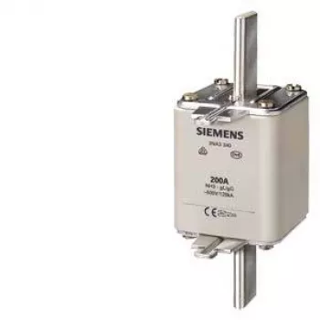 NH tavná pojistka SIEMENS, velikost 3, 200 A, 500 V AC/440 V DC, gG, čelní indikátor, keramické tělo, postříbřené měděné kontakty 3NA3340
