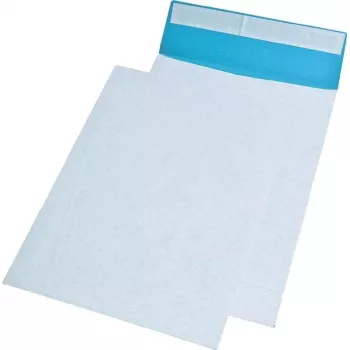 Samolepicí poštovní obálka MAILmedia B4 zesílená tkaninou, bílá/modrá, 250 x 353 mm 391080