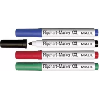 MAUL HEBEL fixy na flipchart XXL kulatý hrot, mix barev (balení 4 ks) 63839-99