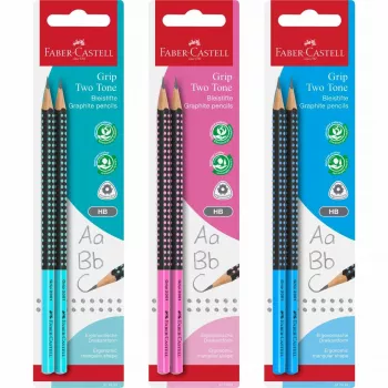 Mikrotužka Faber-Castell GRIP 2001 TWO TONE, 2,0 mm, Soft-Grip Zone, blistrová karta 517093