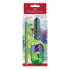 Psací sada Faber-Castell Dino Jumbo, zelená, 3 pera, 3 mm tuhá, ergonomicky trojhranná, odolná proti zlomení, od 3 let 111529