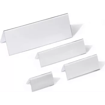 Stolní jmenovka DURABLE s vkládací tabulkou, akryl 61/122x150 mm, 10 ks 803319