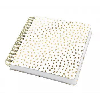 Spirálový zápisník SIGEL Jolie Inspire Square Golden Rain A5 čtvercový čistý 120 g/m² JQ100