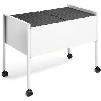 Vozík na závěsné registry DURABLE ECONOMY DUO 100 A4, světle šedý 308210
